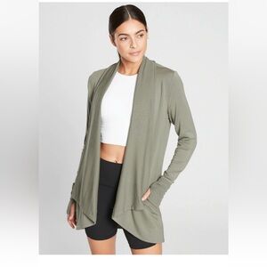 Athleta Pranayama Sage Green Sweatshirt Modal Blend Sz Small